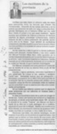 Los escritores de la provincia  [artículo] Jaime Donoso G.