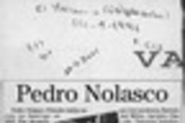 Pedro Nolasco  [artículo] Adolfo Simpson T.