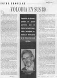 Volodia en sus 80  [artículo] José Rodríguez Elizondo.