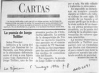 La poesía de Jorge Teillier  [artículo] Alberto Becerra M.