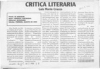 Crítica literaria  [artículo] Luis Marín Cruces.