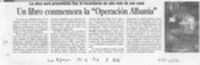 Un Libro conmemora la "Operación Albania"  [artículo].