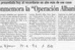 Un Libro conmemora la "Operación Albania"  [artículo].