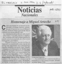 Homenaje a Miguel Arteche  [artículo].