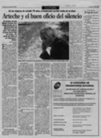 Arteche y el buen oficio del silencio  [artículo] Richard Vera.