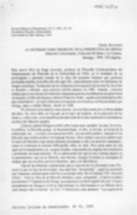La sociedad como proyecto, en la perspectiva de Ortega  [artículo] Francisco Roco Godoy.