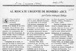 Al rescate urgente de Homero Arce  [artículo] Carlos Aránguiz Zúñiga.