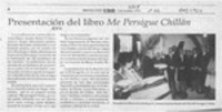 Presentación del libro "Me persigue Chillán"  [artículo].