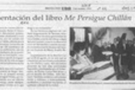 Presentación del libro "Me persigue Chillán"  [artículo].