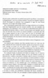 Ensayos sobre ciencia y sociedad  [artículo] Darío Oses.