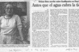 Antes que el agua cubra la tierra