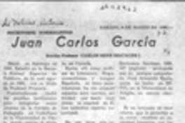 Juan Carlos García  [artículo] Carlos René Ibacache I.