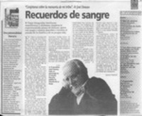 Recuerdos de sangre  [artículo] Lilioska Yankovic.