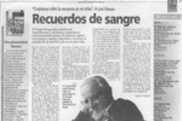 Recuerdos de sangre  [artículo] Lilioska Yankovic.