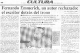 Fernando Emmerich, un autor rechazado, el escritor detrás del trono