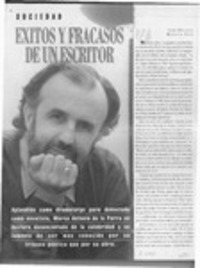 Exitos y fracasos de un escritor  [artículo] Iván Quezada [y] Marcelo Soto.