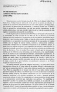 In memoriam Aníbal Pinto Santa Cruz (1920-1996)  [artículo] Oscar Muñoz Gomá.