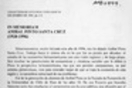 In memoriam Aníbal Pinto Santa Cruz (1920-1996)  [artículo] Oscar Muñoz Gomá.