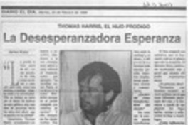 La desesperanzadora esperanza  [artículo] James Krator.