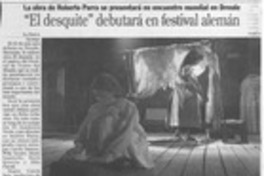 "El desquite" debutará en festival alemán  [artículo].