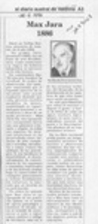 Max Jara  [artículo] Hernán de la Carrera Cruz.