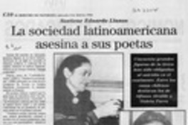 La sociedad latinoamericana asesina a sus poetas