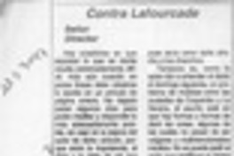 Contra Lafourcade  [artículo] Mario H. Villalobos Torres.