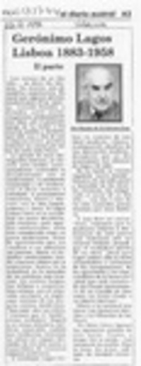 Gerónimo Lagos Lisboa 1883-1958  [artículo] Hernán de la Carrera Cruz.