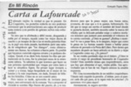 Carta a Lafourcade  [artículo] Gonzalo Tapia Díaz.