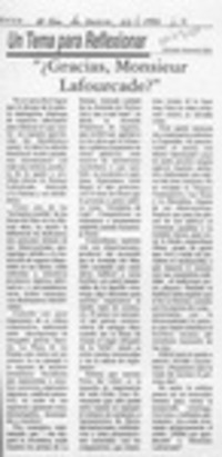 "Gracias, monsieur Lafourcade?"  [artículo] Gonzalo Ampuero Brito.