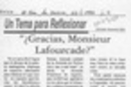 "Gracias, monsieur Lafourcade?"  [artículo] Gonzalo Ampuero Brito.