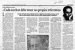 "Cada escritor debe tener sus propios referentes"  [artículo] Jorge Abasolo Aravena.