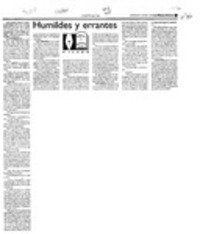 Humildes y errantes  [artículo] Filebo.