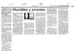 Humildes y errantes  [artículo] Filebo.