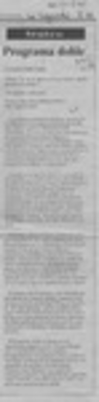 Programa doble  [artículo] Pedro Labra.