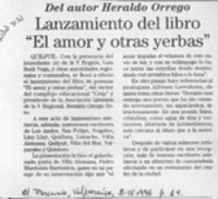 Lanzamiento del libro "El amor y otras yerbas"  [artículo].