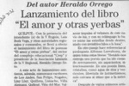 Lanzamiento del libro "El amor y otras yerbas"  [artículo].