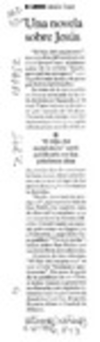 Una novela sobre Jesús  [artículo].