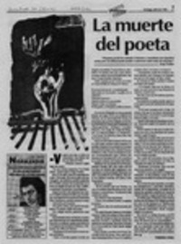 La muerte del poeta  [artículo] Virginia Vidal.