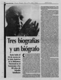 Tres biografías y un biógrafo