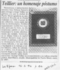 Teillier, un homenaje póstumo  [artículo].