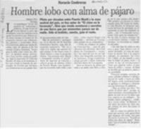 Hombre lobo con alma de pájaro  [artículo] Ximena Poo.