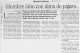 Hombre lobo con alma de pájaro  [artículo] Ximena Poo.