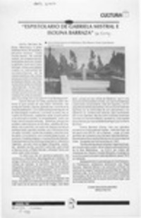 Epistolario de Gabriela Mistral e Isolina Barraza  [artículo] Juana Baudoin Madrid.