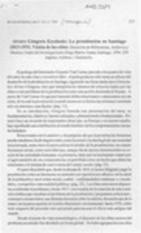 La prostitución en Santiago 1813-1931  [artículo] Mario Valdés Urrutia.