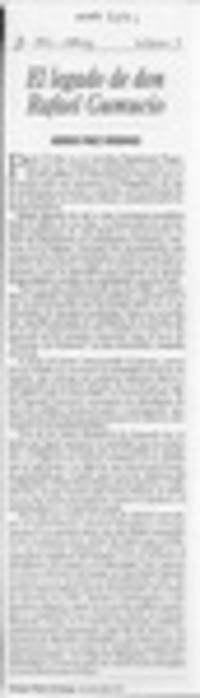 El legado de don Rafael Gumucio  [artículo] Sergio Páez Verdugo.