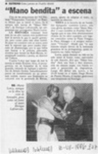 "Mano Bendita" a escena  [artículo].