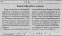 Lafourcade, íntimo y ameno  [artículo].