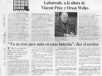 "Yo no creo para nada en estas historias", dice el escritor  [artículo] Zap Zap.