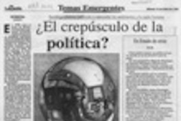 El crepúsculo de la política?